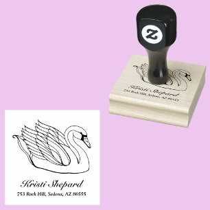 Carimbo De Borracha Belo Nome do Cisne Endereço