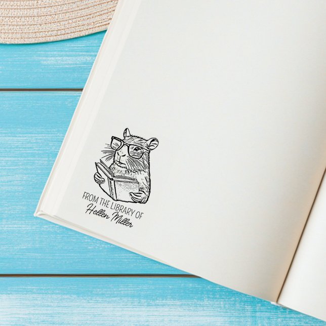 Carimbo De Borracha Biblioteca de Capivara Personalizada (Criador carregado)