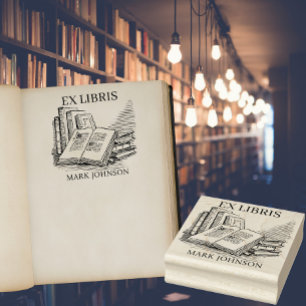 Carimbo De Borracha Biblioteca de livrarias da biblioteca de livros EX