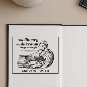 Carimbo De Borracha Biblioteca Moderna Citação Vintage Shakespeare