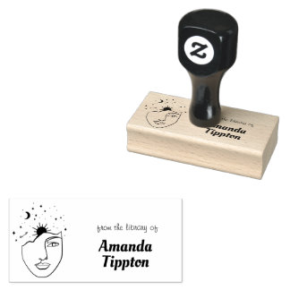 Carimbo De Borracha Biblioteca Personalizada de Arte Celestial da Mulh