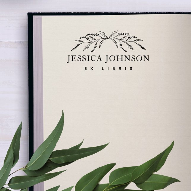 Carimbo De Borracha Biblioteca Personalizada de Flores de Lavanda Clás (Criador carregado)