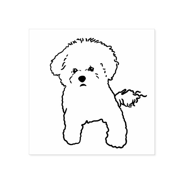 Carimbo De Borracha Bichon Dog Stamp (Impressão)
