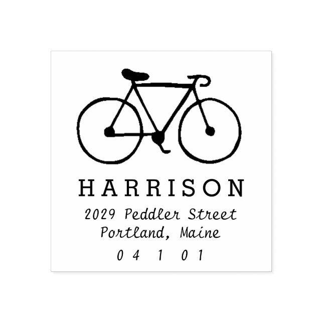 Carimbo De Borracha Bicicleta (Impressão)