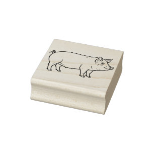 Carimbo De Borracha Big Pig