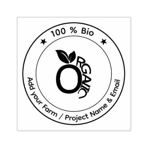 Carimbo De Borracha Bio Orgânico Ecológico, Produtos Saudáveis