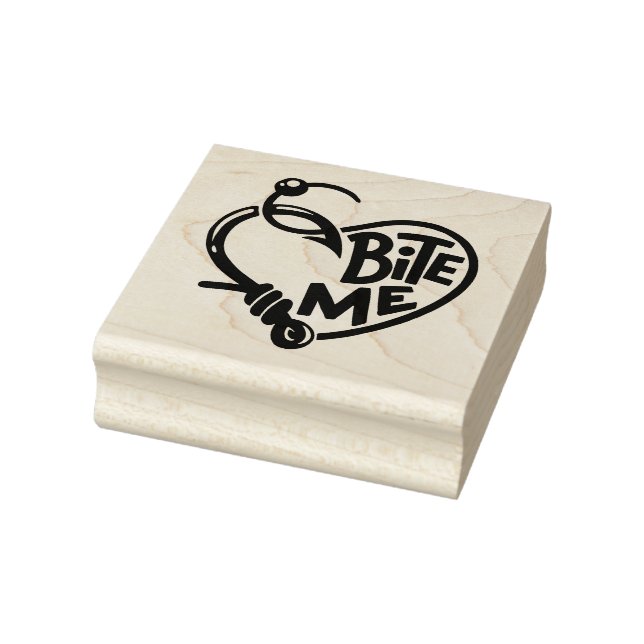Carimbo De Borracha Bite Me Fish Hooks (Carimbo)