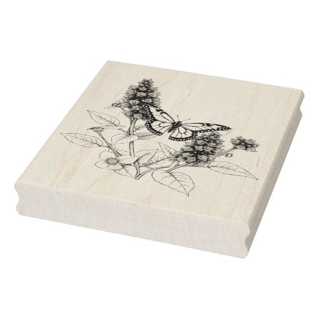 Carimbo De Borracha Black Butterfly Bush (Carimbo)