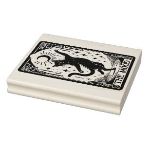 Carimbo De Borracha Black Cat The Mood Tarot Card