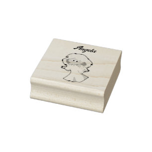 Carimbo De Borracha Blonde Baby Angel, Cartoon de Natal para Férias
