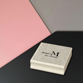 Carimbo De Borracha Blush Pink glitter Monogram hair and makeup