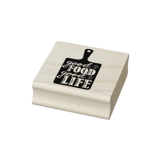 Carimbo De Borracha Boa Comida de vida (Carimbo)
