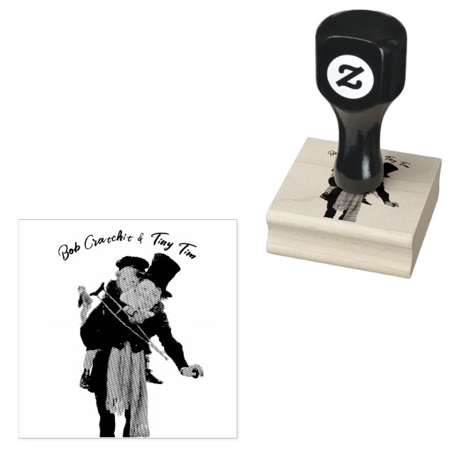 Carimbo De Borracha Bob Cratchit e Tiny Tim Christmas Carol (Carimbado)