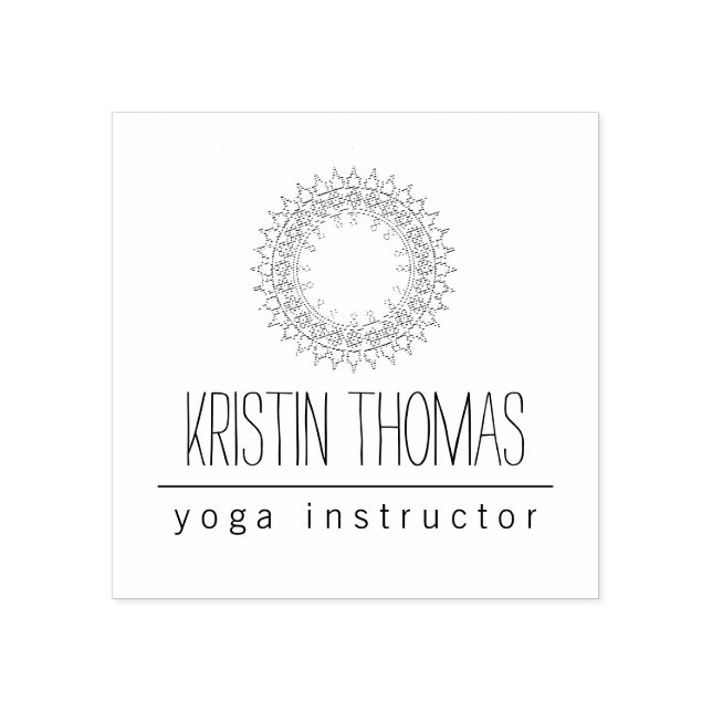 Carimbo De Borracha Bohemian Sun Mandala Personalizado (Impressão)