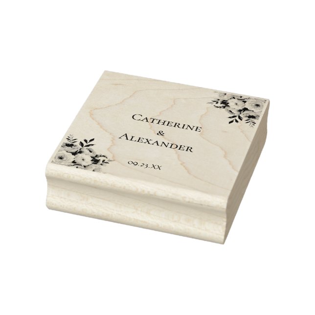 Carimbo De Borracha Boho Russo Floral Elegante (Carimbo)