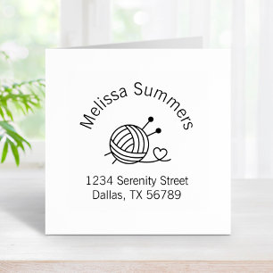 Carimbo De Borracha Bola do Endereço de Arco do Artesanato do Fio de C