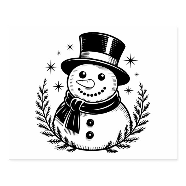 Carimbo De Borracha Boneco de neve (Impressão)