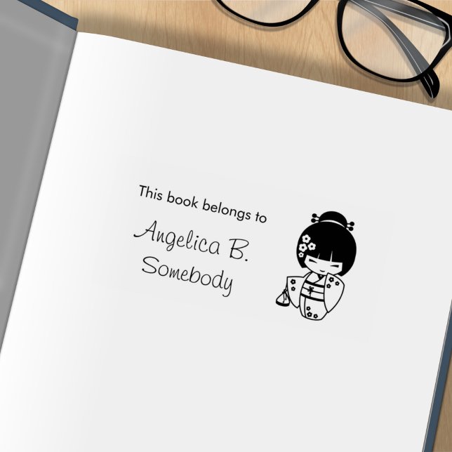 Carimbo De Borracha Bonita Garota Geisha (Criador carregado)