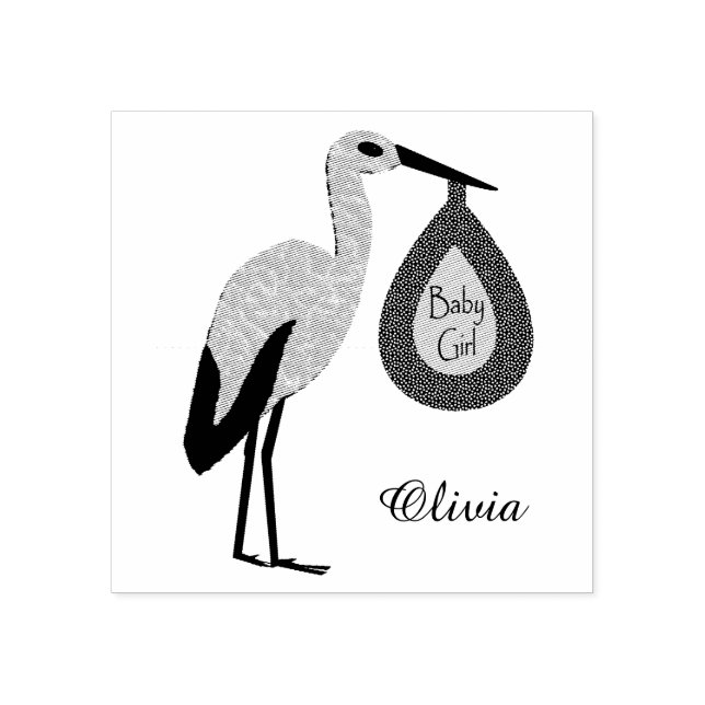 Carimbo De Borracha Bonito Tempestade Bebê Rosa Personalizada (Impressão)