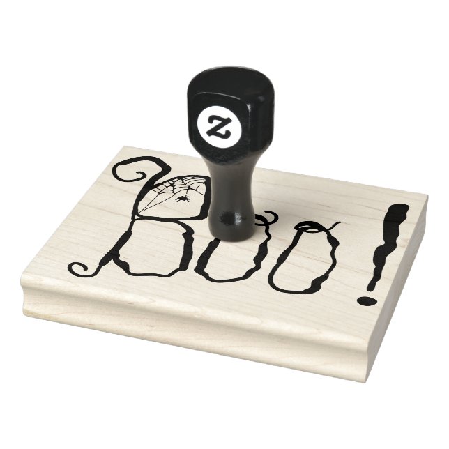 Carimbo De Borracha Boo! | Aranha Web | Halloween (Carimbo)