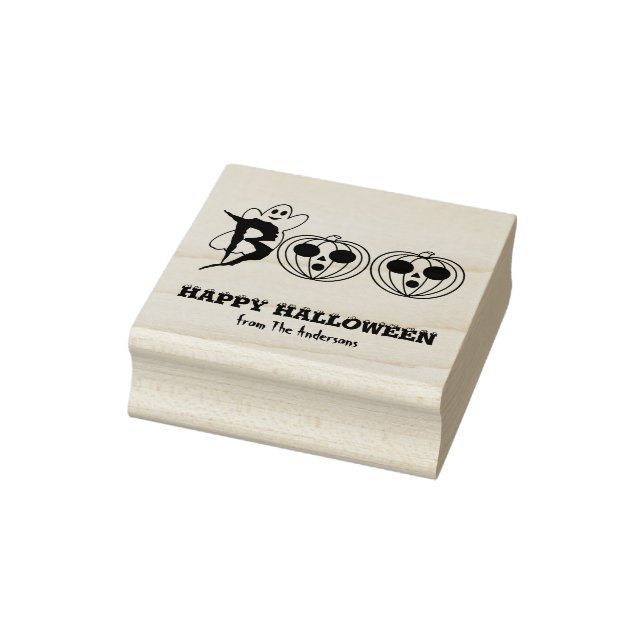 Carimbo De Borracha BOO! Halloween Ghost Pumpkins (Carimbo)