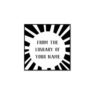 Carimbo De Borracha Bookplate de Sun