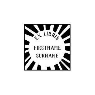 Carimbo De Borracha Bookplate de Sun