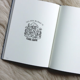 Carimbo De Borracha Bookplate Dino de Bebê Bonito