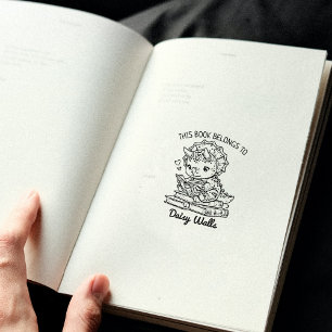 Carimbo De Borracha Bookplate Dino de Bebê Bonito