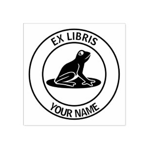 Carimbo De Borracha Bookplate ex do sapo dos libris
