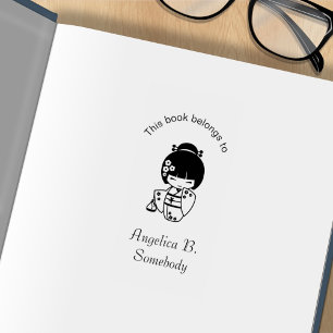 Carimbo De Borracha Bookplate Gisha