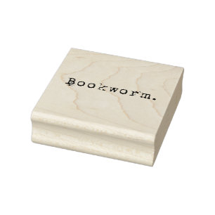 Carimbo De Borracha Bookworm