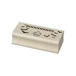 Carimbo De Borracha Boooo!Fantasma e Morcegos do Cupcake