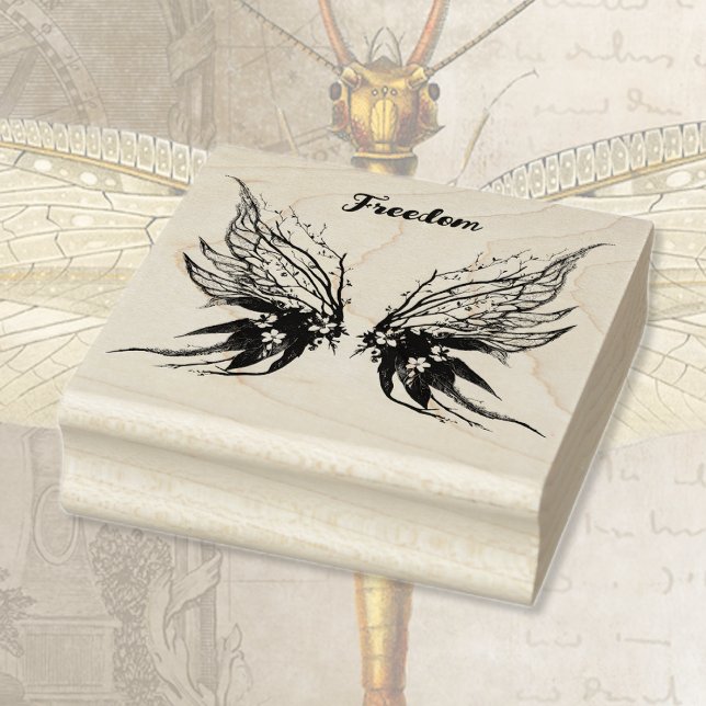 Carimbo De Borracha Borboleta de Madeira (Criador carregado)