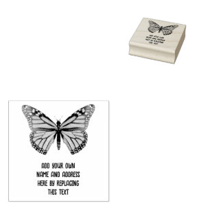 Carimbo De Borracha Borboleta Monarca Personalizada