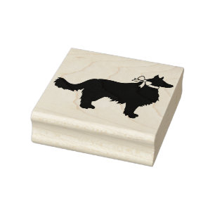 Carimbo De Borracha Borda Collie Dog Puppy