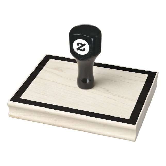 Carimbo De Borracha Borda mais espessa do retângulo vazio simples (Carimbo)