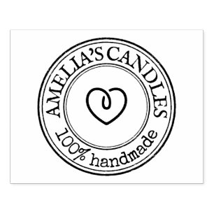 Carimbo De Borracha Bordas de logotipos redondas grandes personalizada