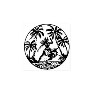 Carimbo De Borracha Borracha Carimbo Dançarino Havaiano