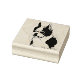 Carimbo De Borracha Boston Terrier