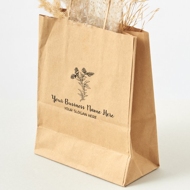 Carimbo De Borracha Botânica Personalizada Grande (Criador carregado)