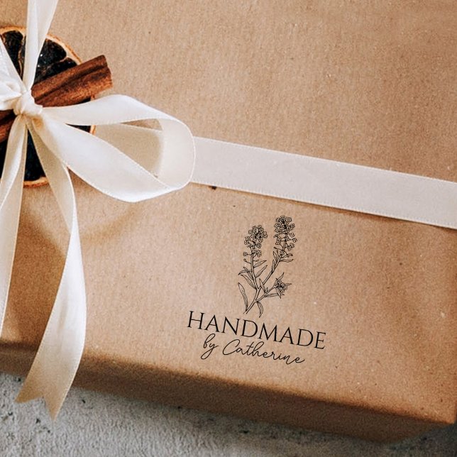 Carimbo De Borracha Botânico Fabricado por (nome personalizado) (Criador carregado)