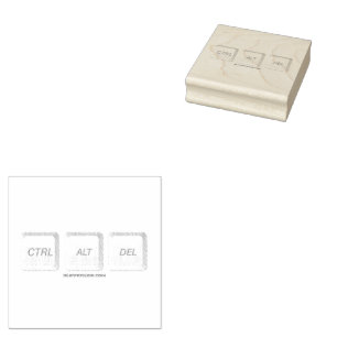 Carimbo De Borracha botão de teclado de computador CTRL ALT DEL do Sli