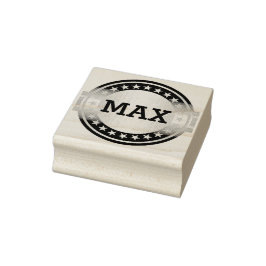 Carimbo De Borracha Botão/faixa - Estrelas cinzas brancas + SEU