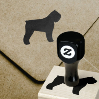 Carimbo De Borracha Bouvier des Flandres Dog Breed Silhouette