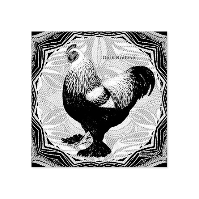 Carimbo De Borracha Brahma: Galo Rico Escuro (Impressão)