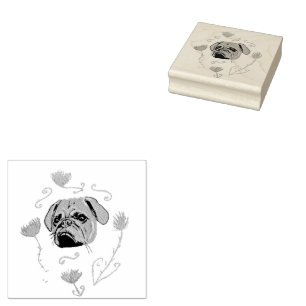 Carimbo De Borracha Buldogue Francês