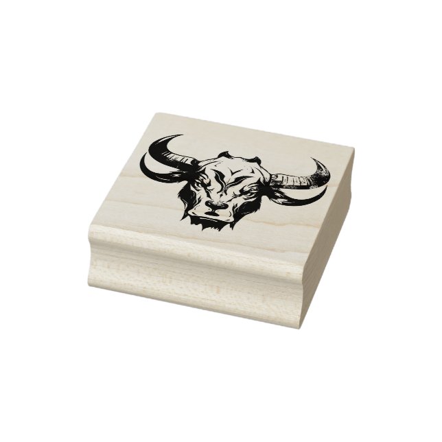Carimbo De Borracha Bull personalizável (Carimbo)