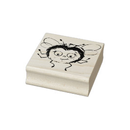 Carimbo De Borracha Bumble Bee sorridente