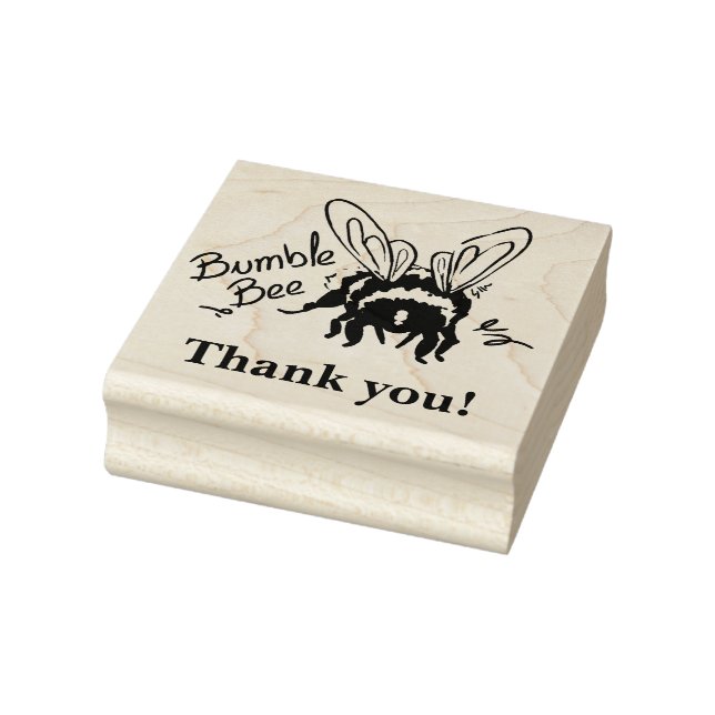 Carimbo De Borracha Bumble Bee thank you! (Carimbo)